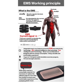 Inteligente Ems Estimulador Muscular Abdominal Instrutor De Fitness Treinamento Abdominal Corpo Elétrico Dispositivo De Perda De Peso Emagrecimento Massager (8)