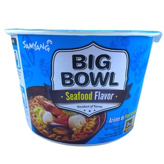 Macarrão instântaneo Lamen Coreia Tipo "Miojo" Coreano Big Bowl Samyang Seafood Flavour - Sabor Frutos do Mar Levemente Picante - Importado 95g