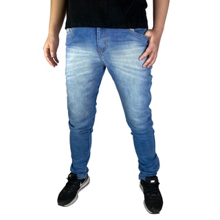 Calça Jeans Masculina Claro Escuro Medio Marmorizada C/Lycra Slim fit Elastano barato Original Promoção Com Qualidade