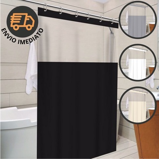 Cortina pra Box de Banheiro Visor Transparente com Ganchos 100% PVC Diversas Cores
