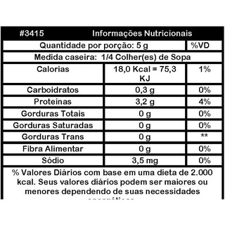 LEVEDURA NUTRICIONAL EM PÓ ( acompanha tabela nutricional) 100g (3)