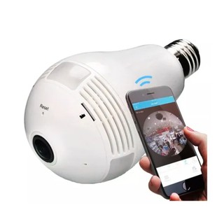 🔥 PROMOÇÃO 🔥 Lampada Camera Ip Segurança Espiã 360 Panoramica Wifi V380