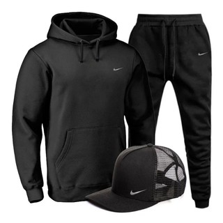Conjunto de frio masculino moletom kit Nike calça blusa bone Promoção