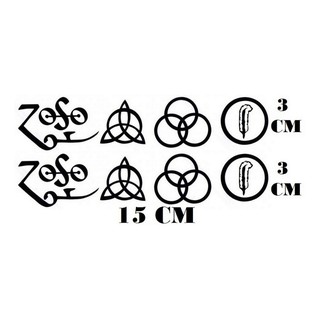 2 Adesivos Decal Led Zeppelin T Heavy Metal Com ótima qualidade