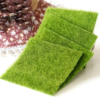 Grama artificial 15X15Cm verde, musgo / Ornamento de jardim em miniatura