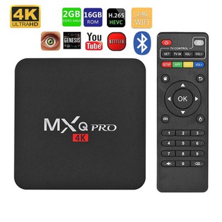 Tv-Box Eu-Plus Mxq Pro 4k 2.4ghz / 5ghz Wifi Android 9.0 Quad Core Smart Tv Box Media Player 1+8G/2+16G