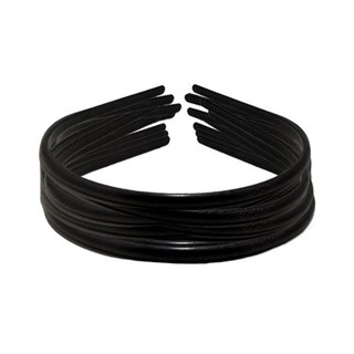 Kit 12 Tiara Arco Arquinho Plástico Forrar/Encapar/Costumizar Extra Fina Simples Preta Lisa- 5mm
