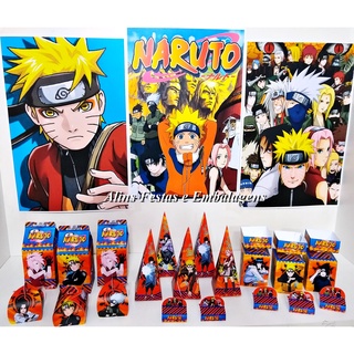 Kit Só Um Bolinho Naruto Lembrancinhas 35 Itens Festa Fácil.