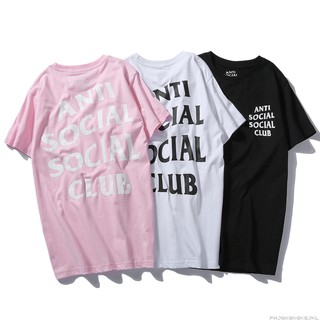 Anti Social Socub Club Assc Básico Algodão Curto-De Mangas Compridas Homens E Mulheres Ins Vibrante T-Shirt