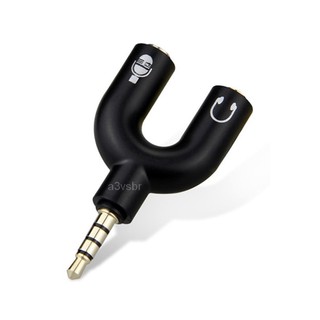 Adaptador splitter cabo divisor audio conector P2 P3 plug micro fone ouvido headset