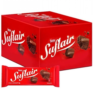 Chocolate Suflair ao Leite Caixa 20 unidades de 50g Nestlé