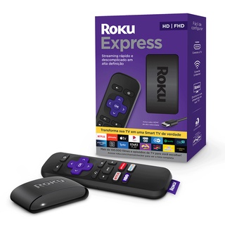 Roku Express, Streaming player Full HD, 100% Original com cabo HDMI - Envio já