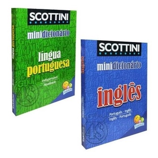 Kit 2 Mini Dicionários Escolares de Português Inglês e Scottini Todolivro