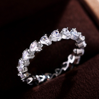 s925 sterling silver zircon ring women fashion sweet jewelry gift