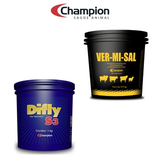 Kit Champion Vermisal Mineralizante 1,110kg + Difly S3 1 Kg