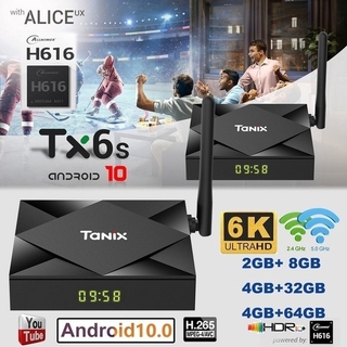 NEW TV Box Smart TX6S Android 9 0 / Tv Box Bluetooth com Android 9 0/4 GB/32 GB para Filmes/Dramas/Esporte