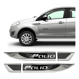 Par Emblema Lateral Resinado Aplique Adesivo Paralama Porta Fiat Novo Palio