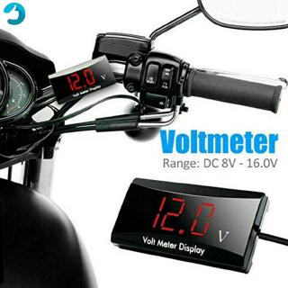 Medidor De Voltagem Voltímetro Com Display Digital LED 12V Para Motocicleta