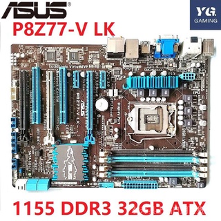 ● Sem Brindes ■ Placa De Mesa Mãe Para Asus P8Z77-V LK Z77 Soquete LGA 1155 i3 i5 i7 DDR3 32G SATA3 USB3.0 ATX 0aND jbcS