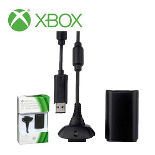 Bateria Recarregável Controle Cabo Xbox 360 Com Carregador