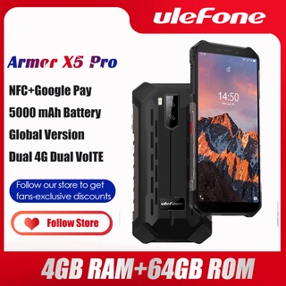 Original Ulefone Armor X5 Smartphone 3GB RAM 64GB ROM Android 10.0 IP68 Waterproof 5000mAh Battery Global Version