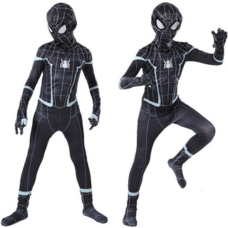 Black Spider-Man Homecoming Cosplay Costume Spiderman Jumpsuit For Adult & Kids