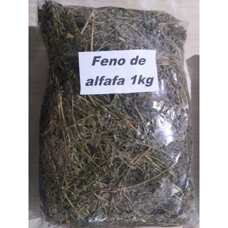 1kg feno de alfafa para coelhos, hamster, chinchila e roedores
