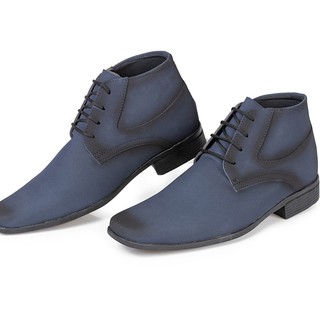 Bota coturno sapato social masculino casual cano médio confortável barato envio já (8)