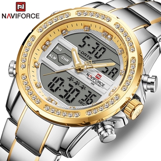 NAVIFORCE Mens Watches Top Brand Luxury Stainless Steel Quartz Wrist Watch Men Sports