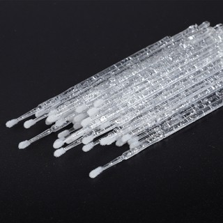 Kit 100 Vara de cristal Microbrush Cotonete Alongamento Fio A Fio Cílios Barato