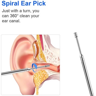 6 Peças De Limpador De Ouvido Ferramenta Para Remoção De Cera Palito Palito Removedor De Cera De Ouvido Colher De Ouvido Para Limpeza De Ouvido (3)