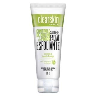 Sabonete Facial Esfoliante Clear Skin Controle De Brilho & Poros Avon 60g
