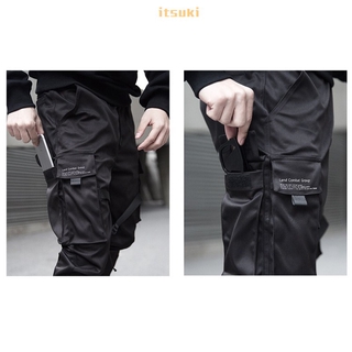 Men's Casual Harem Joggers Sweatpants Hip Hop Trousers Multi-Pocket Cargo Pants (7)