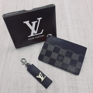 Carteira LV Porta Cartão Masculino Kit + Chaveiro luxo