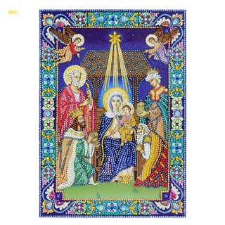 Mig Pintura De Diamante Religioso Families 5d Com Bordados Diy Cristal