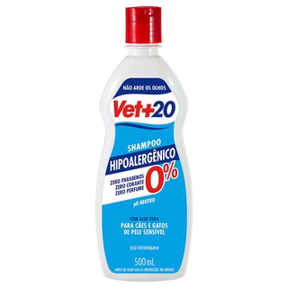 Shampoo Caes E Gatos Vet+20 Hipoalergenico 500ml