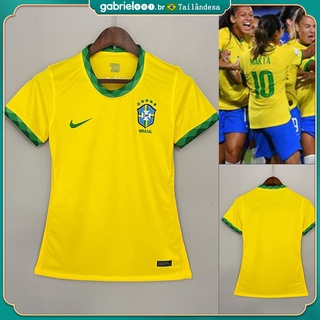 2021 Feminina Brasil Home Camisa Futebol Personalizada Nome Numero (1)