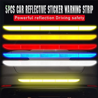 5Pcs Faixa Adesiva Refletiva De Advertência Para Carro Fita De Segurança Anti-Colisão