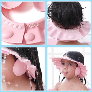 Shampoo Cap Lavagem Do Bebê Crianças Cabelo Viseira Banho Chapéus Protetor Ajustável À Prova D 'Água Proteção Ouvido Olho Crianças Infantil Seguro Macio Chapéu (5)