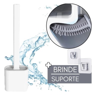 Escova para banheiro vaso sanitario privada silicone com suporte (1)