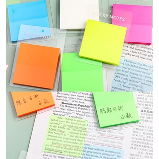 50 Peças Color Lembrete E Notas Adesivas Transparentes Para Estudantes Notes Bloco De Pegajosa Post It Papelaria