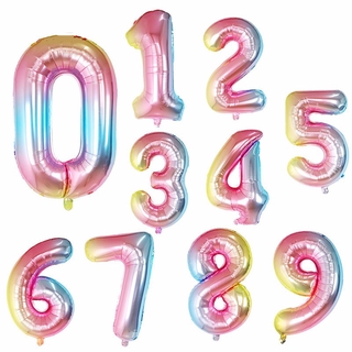 Balões Com Números De 30pol Com Cor Degradê Para Decoração De Festa De Aniversário (2)