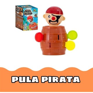 Brinquedo Pula Barril do Pirata Pequeno Mini Barril do Pirata Promoção 10x4,5 cm