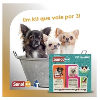 Combo - Banho Sanol Dog Shampoo + Colônia + Condicionador Grátis (8)