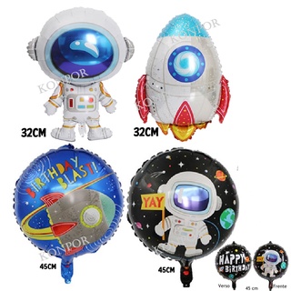 Balão Metalizado Astronauta Foguete Centro de Mesa