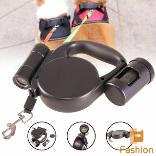 Coleira De Cachorro Retrátil Com Lanterna Destacável & Pochete / Bolsa De Armazenamento Para Animais De Estimação