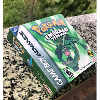 caixa com berço repro para pokemon emerald de gameboy advance gba