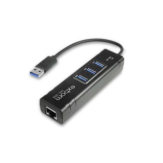 Hub USB 3.0 expansão de 3 portas USB 3.0 5Gbps UHL-300 com Entrada Gigabit Ethernet RJ45 até 1000Mbps p/ MI BOX