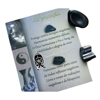 Kit Pedras da Proteção - Ônix e Turmalina Negra
