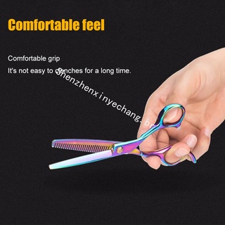 Professional hairdressing scissors Tesoura de cabeleireiro profissional de 6,7 polegadas, tesoura de cabeleireiro colorida banhada a titânio (4)